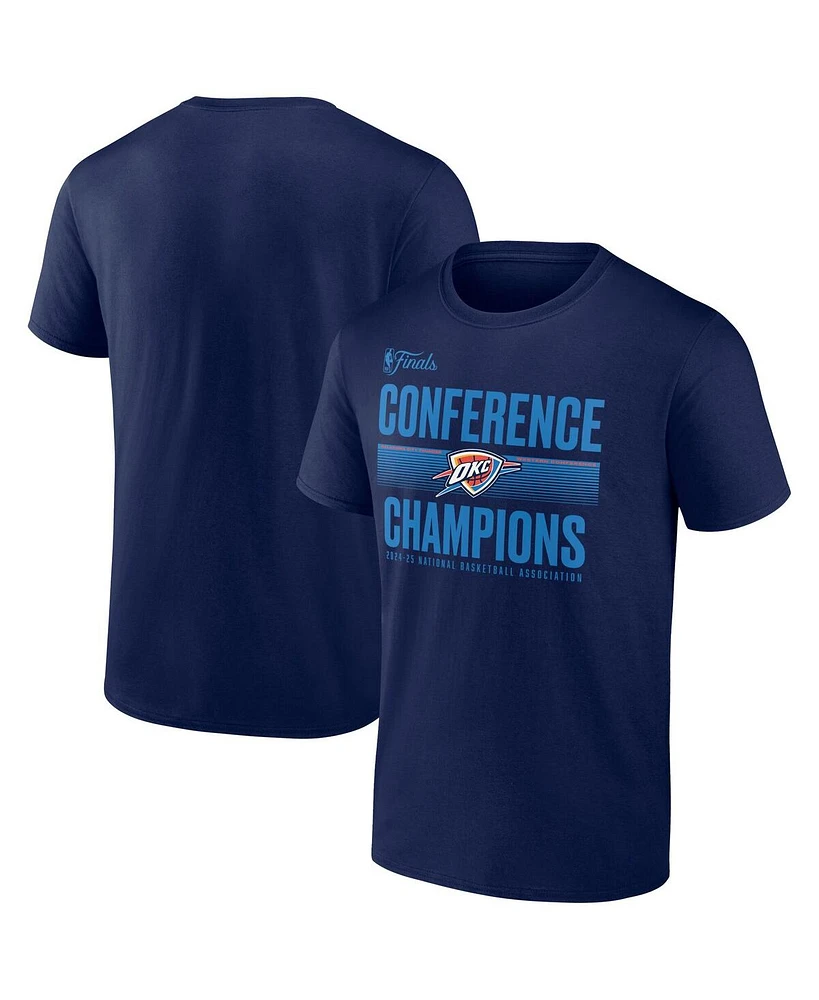 Fanatics Men's Navy Oklahoma City Thunder 2025 Western Conference Champions Ball Handler T-Shirt