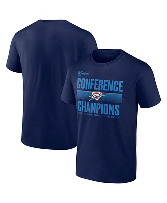 Fanatics Men's Navy Oklahoma City Thunder 2025 Western Conference Champions Ball Handler T-Shirt