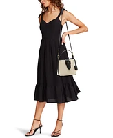 Anne Klein Covered Buckle Convertible Strap Bucket Bag