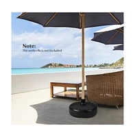 27 lbs Fillable Round Umbrella Base Stand for Yard Garden Poolside