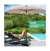 Fillable Umbrella Base Stand with Lockable Universal Wheels