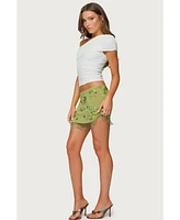 Edikted Women's Fold Over Ruched One Shoulder Top