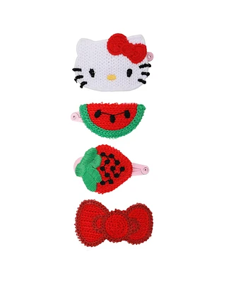 Hello Kitty Sweet Snacks 4-Piece Hair Clip Set
