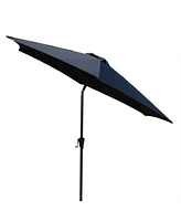 8.8 feet Outdoor Aluminum Patio Umbrella with 42 Pound Square Resin Umbrella Base