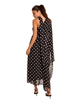 endless rose Women's Sash Polka Dot Maxi Dress
