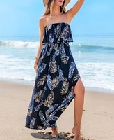 Cupshe Women's Lush Luau Tropical Maxi Beach Dress