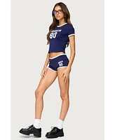 Edikted Women's Brooklyn Contrast Shorts