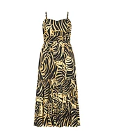 City Chic Plus Kehlani Print Maxi Dress
