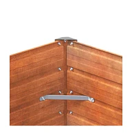 vidaXL Garden Raised Bed Rusty 39.4"x39.4"x17.7" Corten Steel