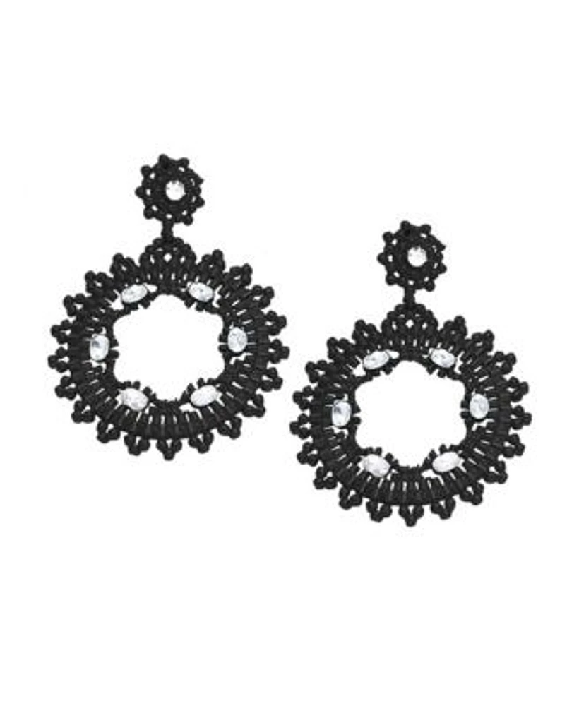 Sohi Womens Circular Drop Earrings