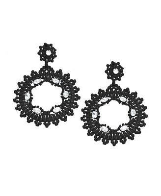 Sohi Womens Circular Drop Earrings