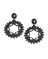 Sohi Womens Circular Drop Earrings
