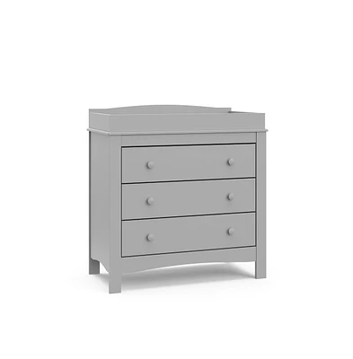Graco Noah 3 Drawer Chest with Changing Topper (Pebble Gray)