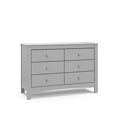 Graco Noah 6 Drawer Double Dresser (Pebble Gray)