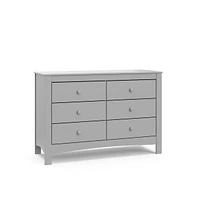 Graco Noah 6 Drawer Double Dresser (Pebble Gray)