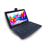 Linsay 10.1"Octa Core 256GB Storage Android 15 Tablet with Black Style Keyboard Premium Tablet Variety Applications