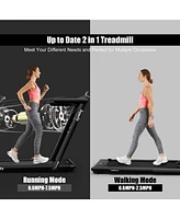 2.25HP 2 in 1 Folding Treadmill with App Speaker Remote Control