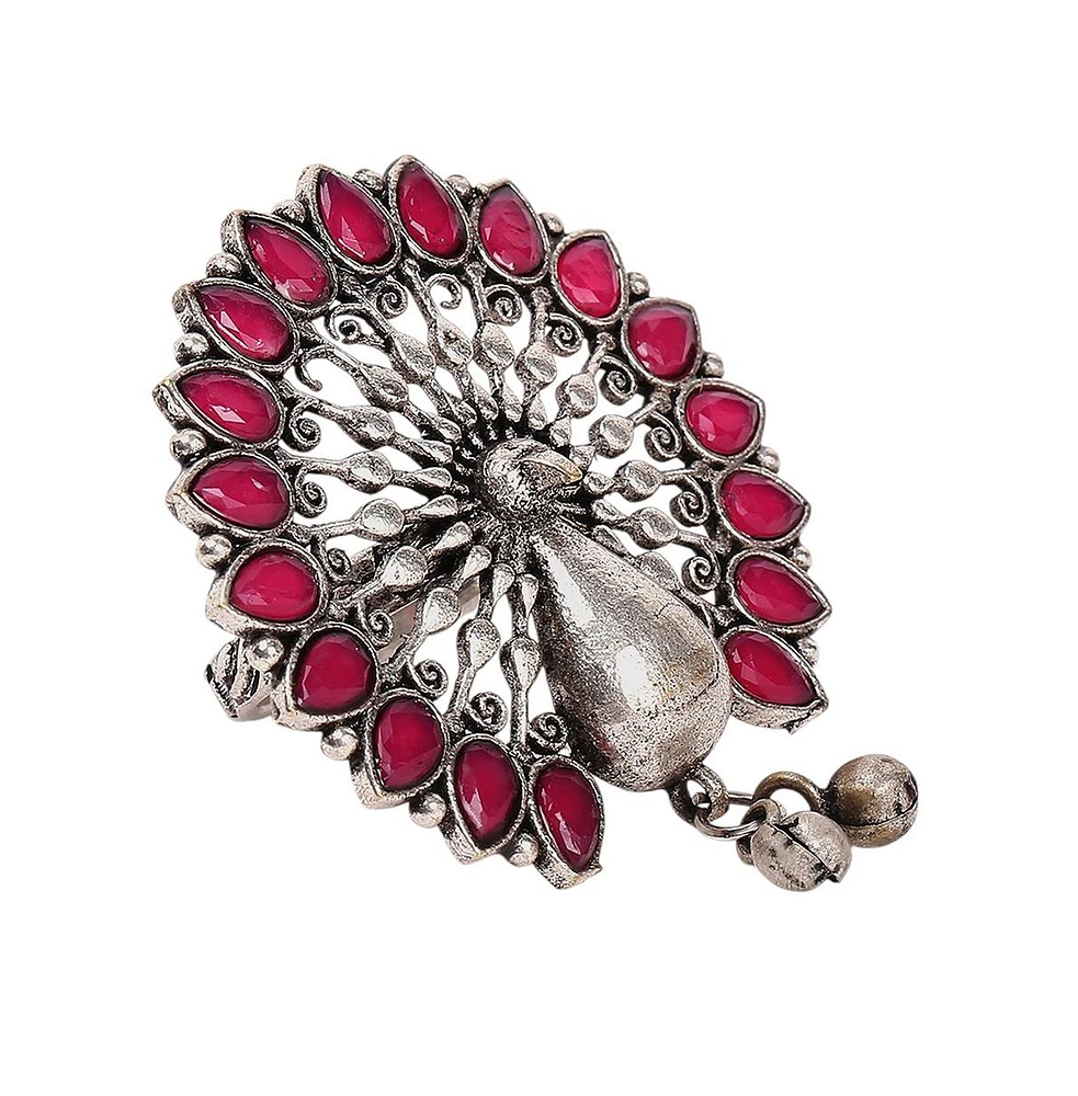 Sohi Peacock Statement Ring