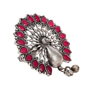 Sohi Peacock Statement Ring