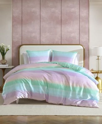 Betsey Johnson Ombre Satin Reversible Duvet Cover Set