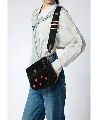 Embroidered Victoria Hyde Love heart Party Small Satchel Crossbody