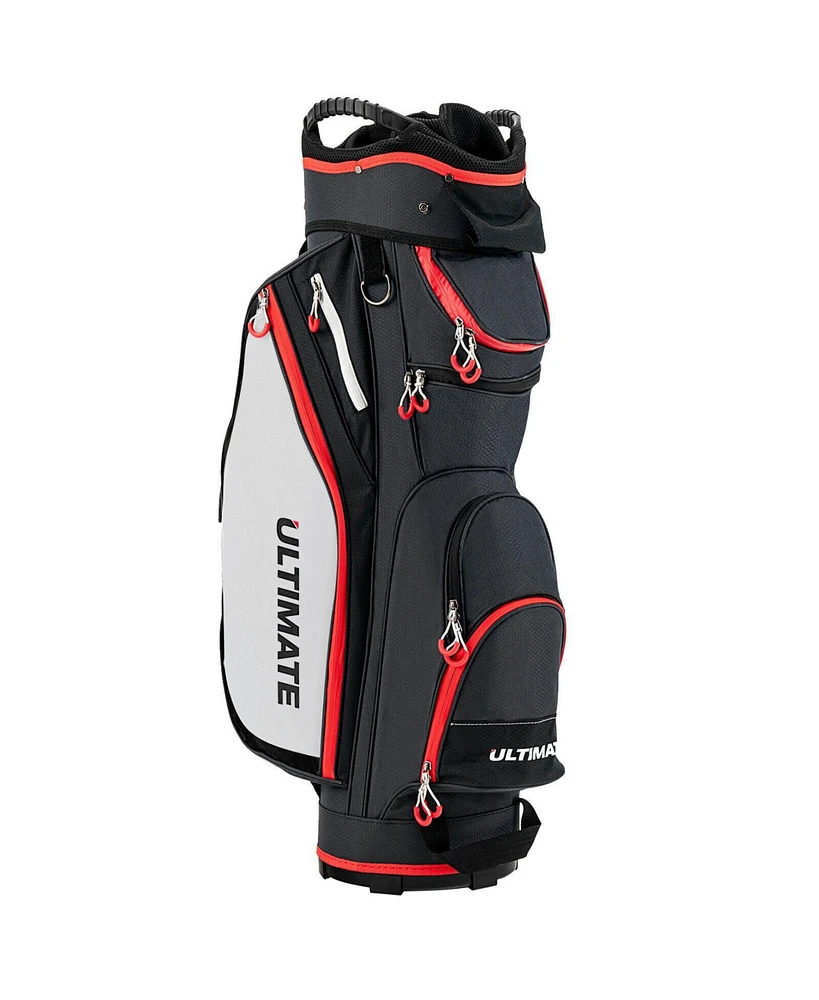 9.5 Inch Golf Cart Bag with 14 Way Dividers Top Organizer