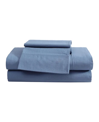 Eddie Bauer Solid Brushed 180-Thread Count Cotton Percale -Pc. Sheet Set