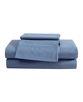 Eddie Bauer Solid Brushed 180-Thread Count Cotton Percale -Pc. Sheet Set