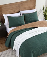 Eddie Bauer Solid Washed Microfiber Reversible 2-Pc. Quilt Set, Twin