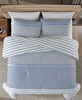 Eddie Bauer Cooper Stripe Cotton Reversible -Pc. Comforter Set