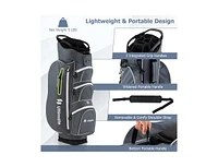 9.5 Inch Lightweight Golf Cart Bag with 15 Way Top Dividers