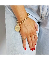 Bowood Lane 12k Gold Plated Bracelet Chain with Lord's Prayer Charm