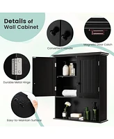 Volenca 2-Door Wall Mount Bathroom Storage Cabinet with Open Shelf