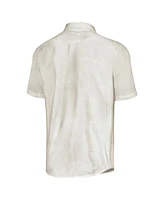 Tommy Bahama Men's White West Virginia Mountaineers Coconut Point Palm Vista IslandZone Camp Button-Up Shirt