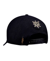 Pro Standard Men's Black Vegas Golden Knights Metallic Logo Pinch Front Adjustable Hat