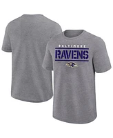 Fanatics Men's Heather Gray Baltimore Ravens Big Tall Top Notch T-Shirt