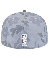 New Era Men's Gray Chicago Bulls Palm Fronds 2-Tone 59FIFTY Fitted Hat