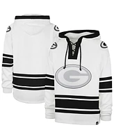 '47 Brand Men's White Green Bay Packers After Image Superior Lacer with Hood