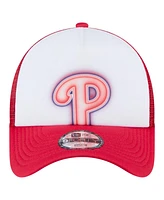 New Era Toddler White/Red Philadelphia Phillies Painted A-Frame 9FORTY Trucker Adjustable Hat