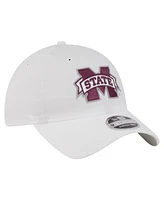 New Era Men's White Mississippi State Bulldogs Active Ripstop 9TWENTY Adjustable Hat