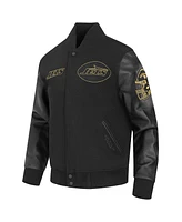 Pro Standard Men's Black New York Jets Full-Zip Varsity Jacket