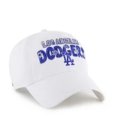 '47 Brand Women's White Los Angeles Dodgers Flower Power Clean Up Adjustable Hat