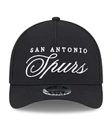 New Era Men's Black San Antonio Spurs 2025 Nba Draft M-Crown A-Frame 9FORTY Adjustable Hat