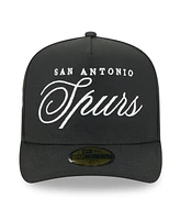 New Era Men's Black San Antonio Spurs 2025 Nba Draft A-Frame 59FIFTY Fitted Hat