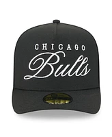 New Era Men's Black Chicago Bulls 2025 Nba Draft A-Frame 59FIFTY Fitted Hat