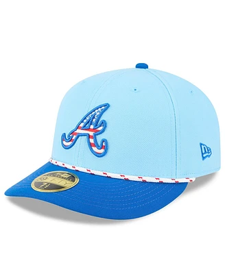 New Era Men's Light Blue/Blue Atlanta Braves 2025 Fourth of July Low Profile 59FIFTY Fitted Hat