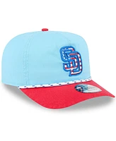 New Era Men's Light Blue/Red San Diego Padres 2025 Fourth of July Golfer Snapback Hat