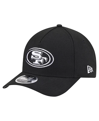 New Era Men's Black San Francisco 49ers Team Collection 9FORTY M-Crown A-Frame Adjustable Hat