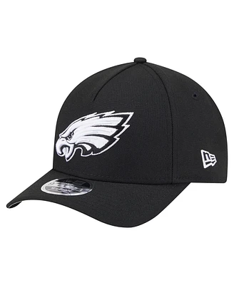 New Era Men's Black Philadelphia Eagles Team Collection 9FORTY M-Crown A-Frame Adjustable Hat
