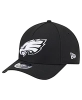 New Era Men's Black Philadelphia Eagles Team Collection 9FORTY M-Crown A-Frame Adjustable Hat